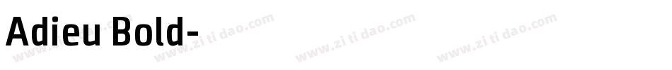 Adieu Bold字体转换